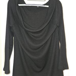 Apt. 9 Black Knit Longsleeved Off The Shoulder Top